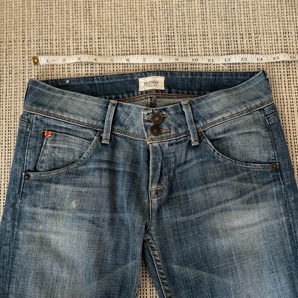 Hudson Low Rise Skinny Jeans Blue Denim Bleached - Picture 11 of 14